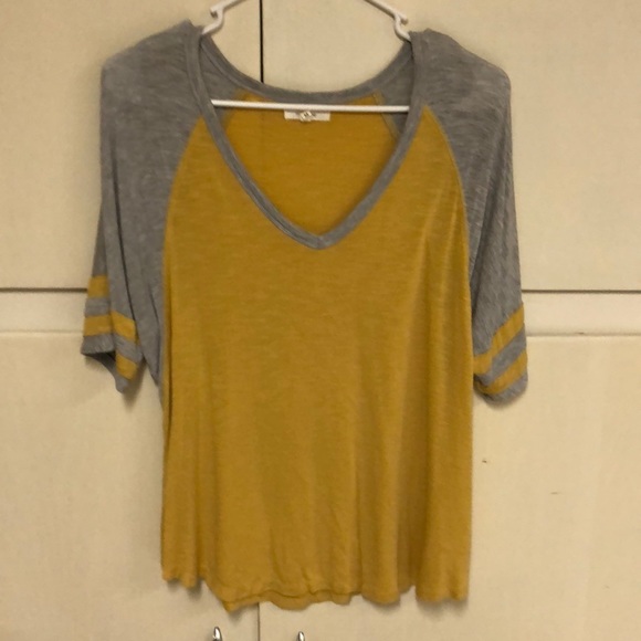 Yellow and Light Gray Baseball T - Picture 6 of 6